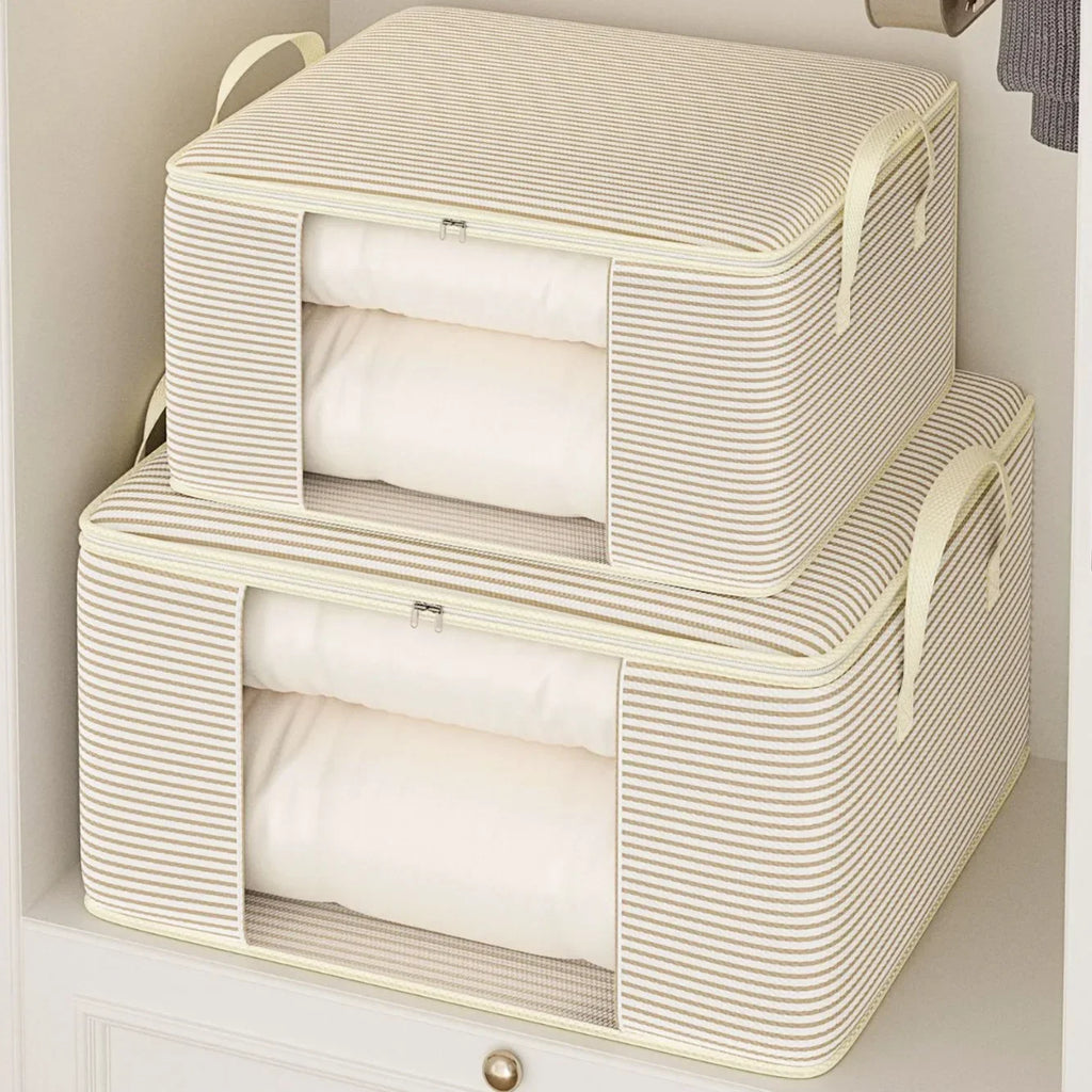 Large Comforter Storage Bag – Foldable Mothproof Organizer Bedding Storage Bag Babs