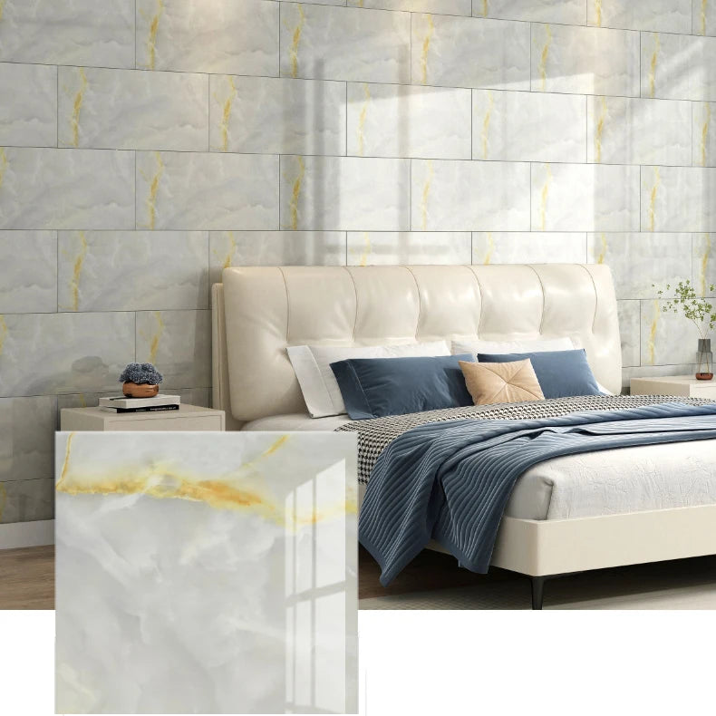 10-Pack Marble PVC Self-Adhesive Tile Wall Stickers 30×30cm Wall Tile Stickers Babs 6152 10pcs-30x30cm