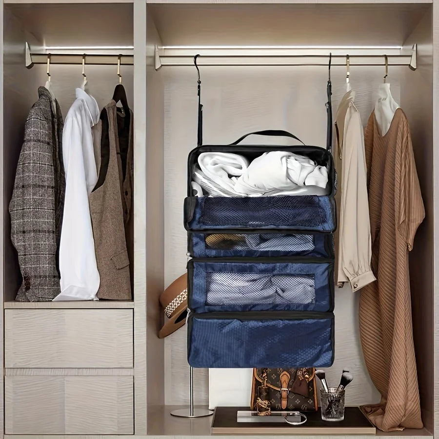 Hanging Suitcase Organizer – Collapsible Travel Packing Cubes Travel Packing Organizer Babs