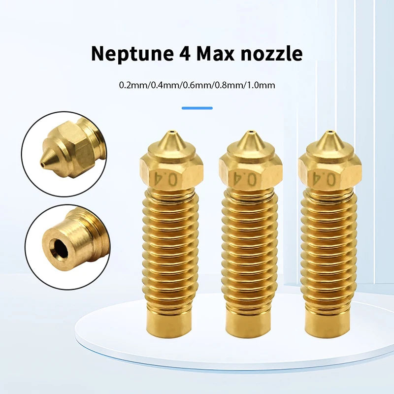 Elegoo Neptune 4 Plus & Max Nozzles – Brass & Hardened Steel 3D Printer Nozzle Babs