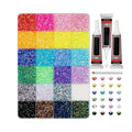 30,000pc Resin Rhinestone Kit – Flatback Gems, Glue & Tweezers Rhinestone Craft Kit Babs 30000PCS One Size