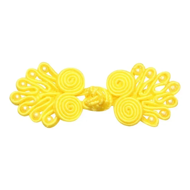 10 Pairs Chinese Knot Frog Buttons for Cheongsam & DIY Sewing Decorative Sewing Buttons Babs Yellow
