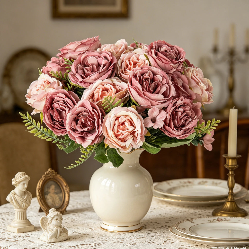 Silk Peony Artificial Flower Bouquet for Wedding & Home Décor Artificial Flower Bouquet Babs