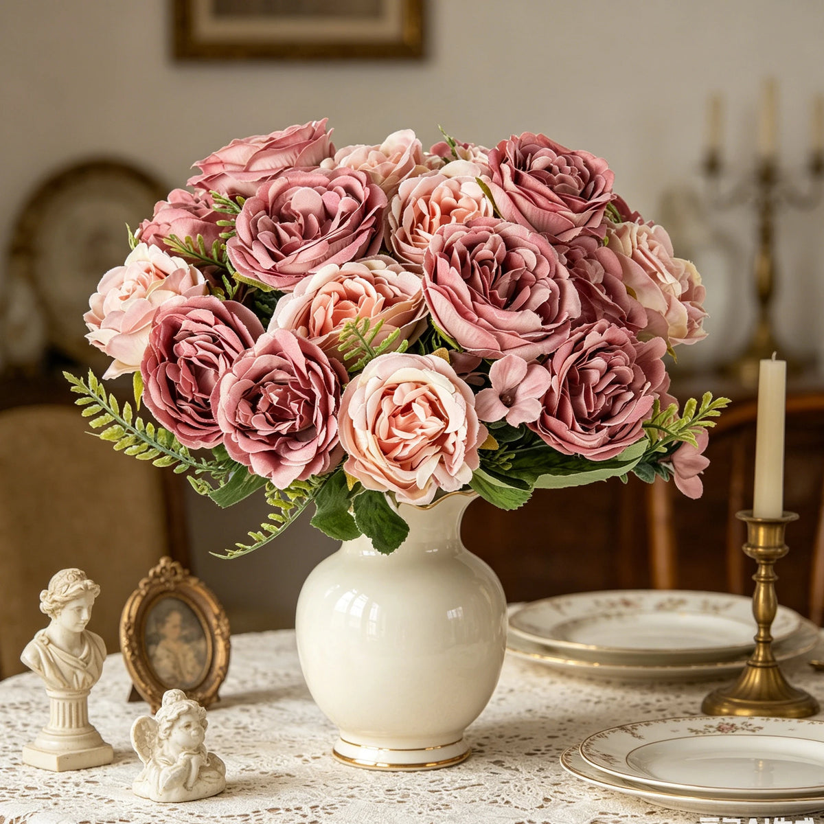 Silk Peony Artificial Flower Bouquet for Wedding & Home Décor Artificial Flower Bouquet Babs