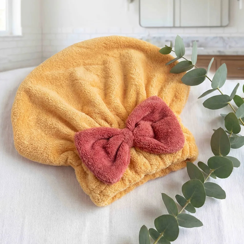 Microfiber Hair Drying Cap – Quick Dry Absorbent Turban Wrap Hair Drying Turban Babs