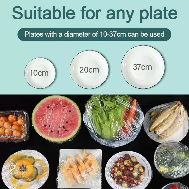 Colorful Disposable Cling Film Food Covers – 50/100/300 Pcs Disposable Food Covers Babs