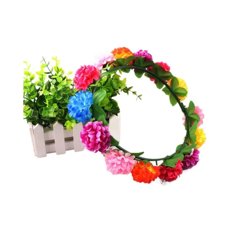 10pcs Artificial Flower Headbands – Floral Wreath Hair Bands Floral Wreath Headband Babs
