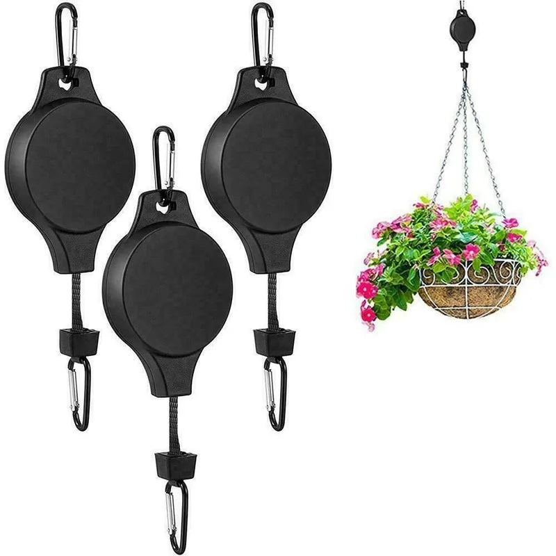 Retractable Adjustable Hanging Hook for Flower Basket & Birdcage Adjustable Plant Hook Babs