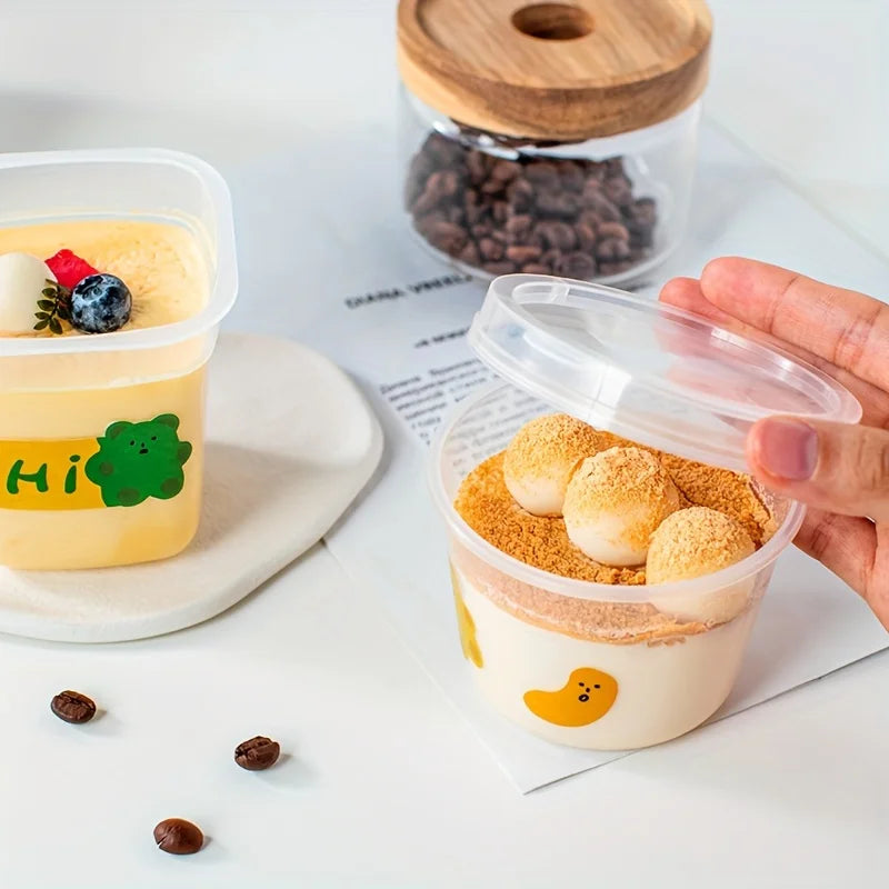20-Set Clear Dessert Cups with Lids & Spoons – Reusable Dessert Cup Set Babs