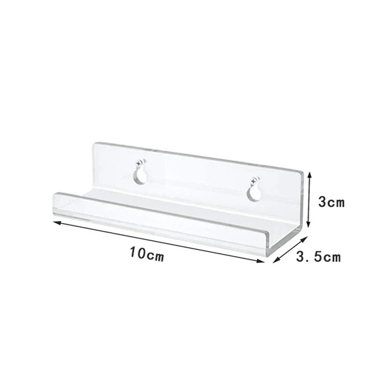8-Pack Clear Acrylic Vinyl Record Wall Mount Display Shelf Record Display Shelf Babs