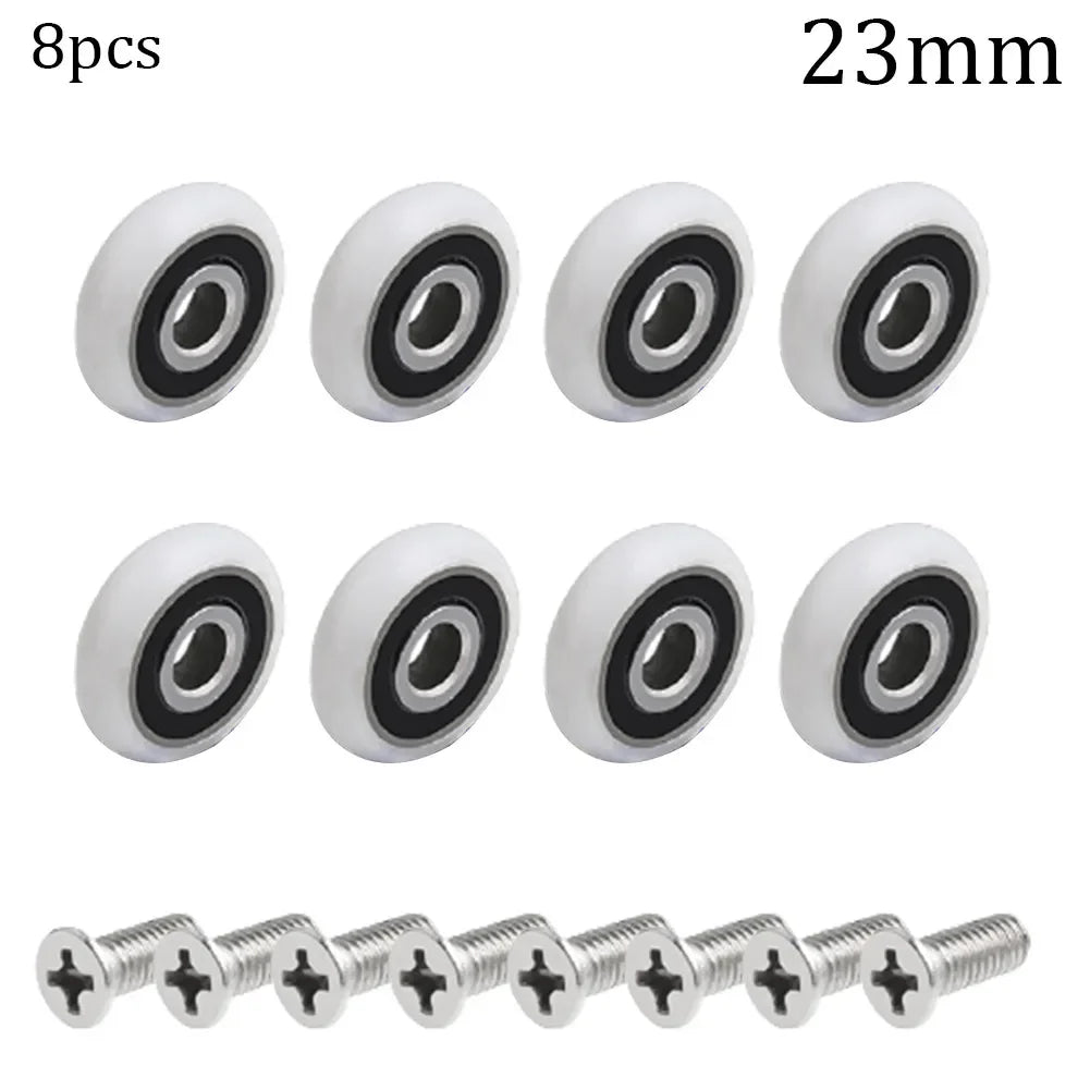 8-Pack Shower Door Roller Replacement Wheels – 19/23/25mm Shower Door Rollers Babs 23mm