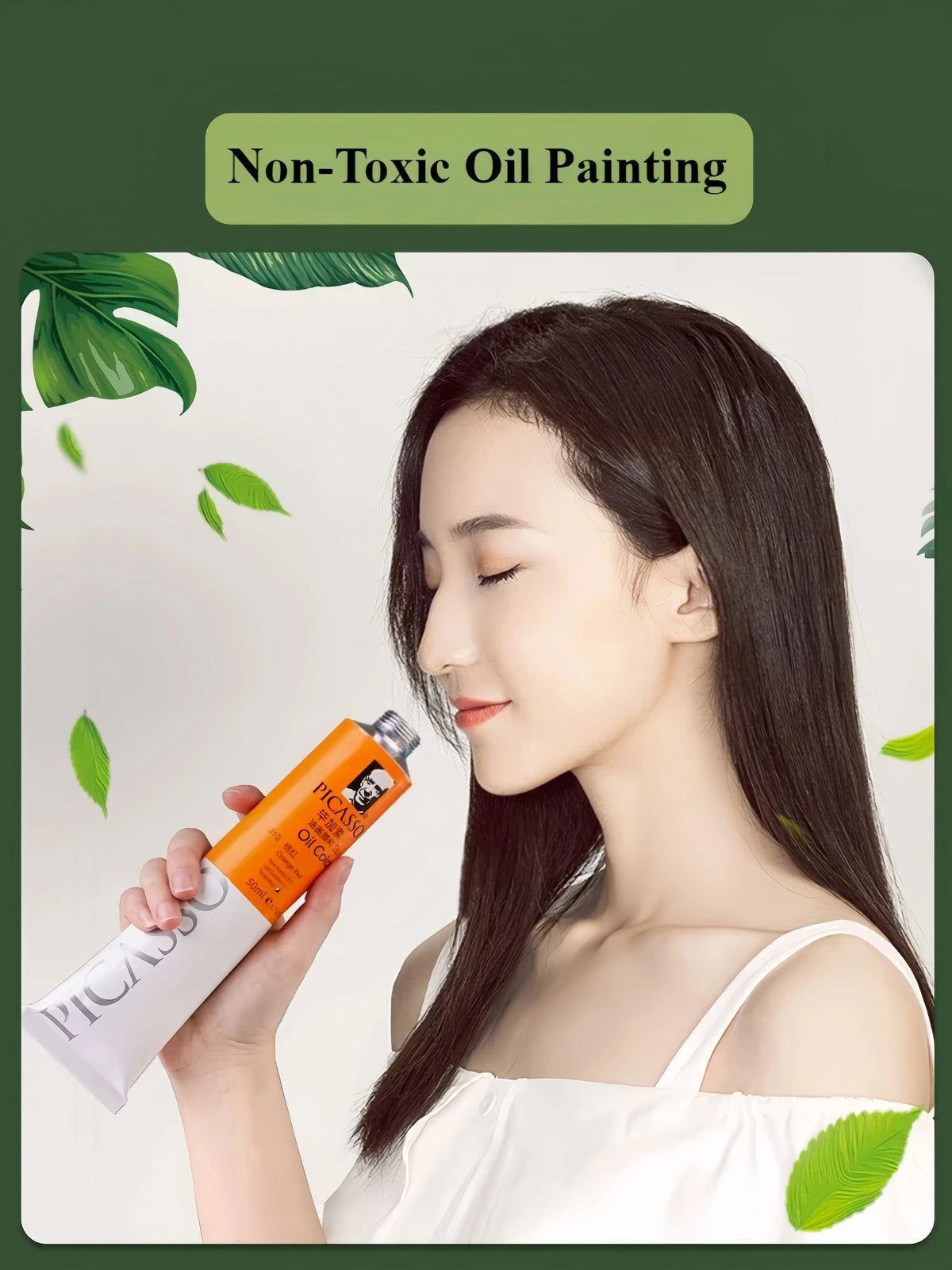 50ml Large Tube Oil Paints – Non-Toxic, Mixable Art Supplies Oil Paint Set Babs
