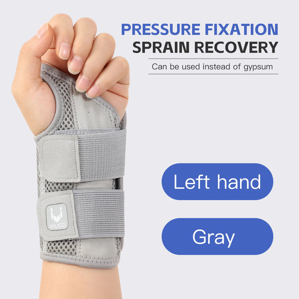 Wrist Brace with Splint – Adjustable Hand & Wrist Support Wrist Brace Babs AB042-GY-left hand S/M