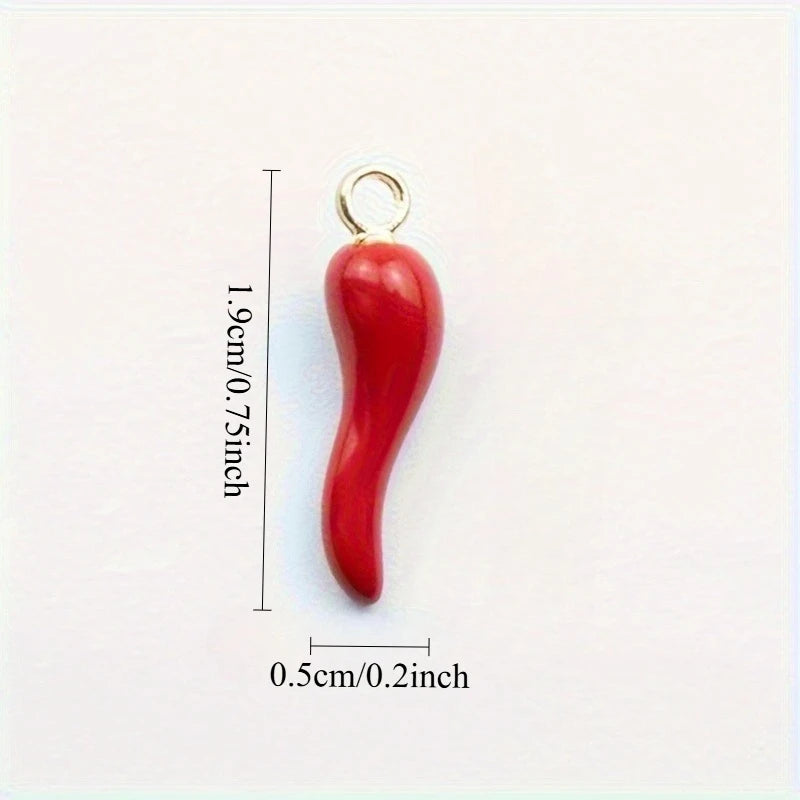 3D Red Chili Stainless Steel Charms for DIY Jewelry Making DIY Jewelry Charms Babs