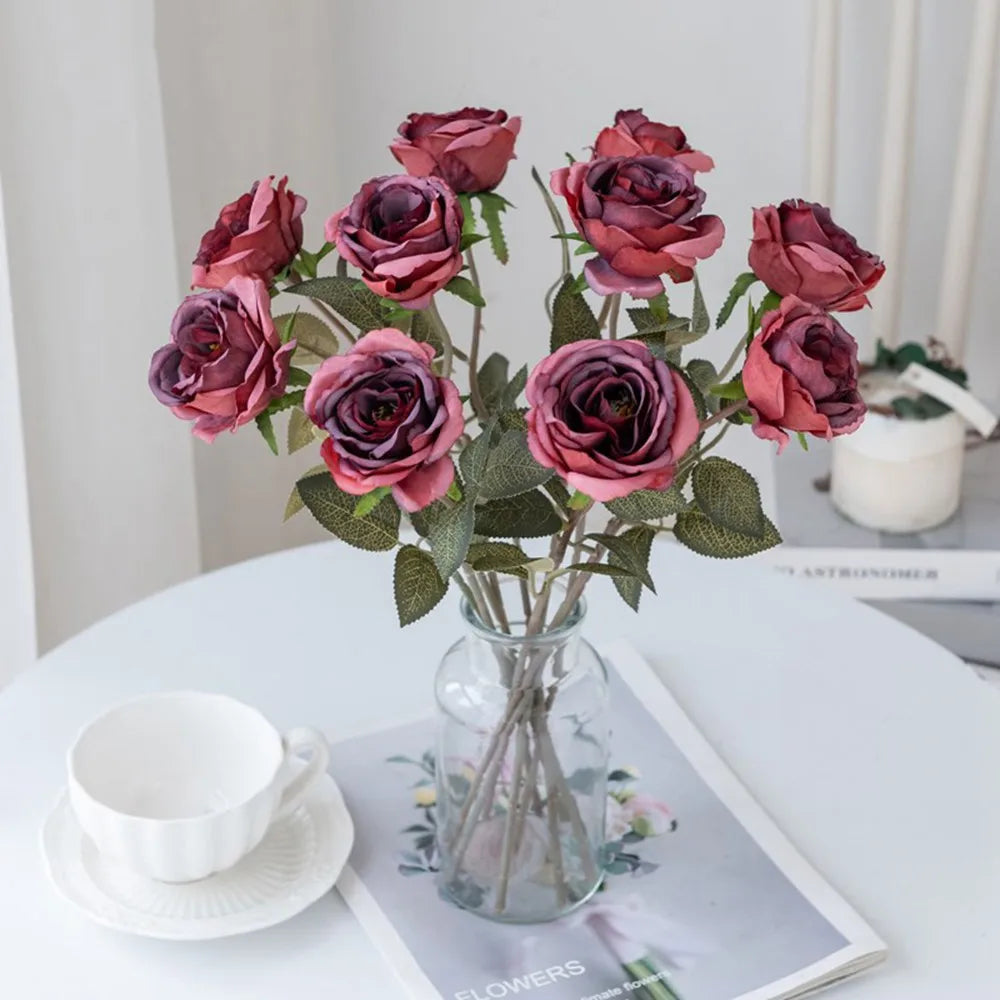 Artificial Silk Rose Bouquet – Wedding, Home & DIY Décor Artificial Flower Bouquet Babs
