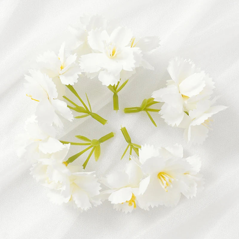 10/20Pcs 7cm Silk Artificial Rose Flower Heads – Wedding & Home Décor Artificial Flower Heads Babs White 20Pcs