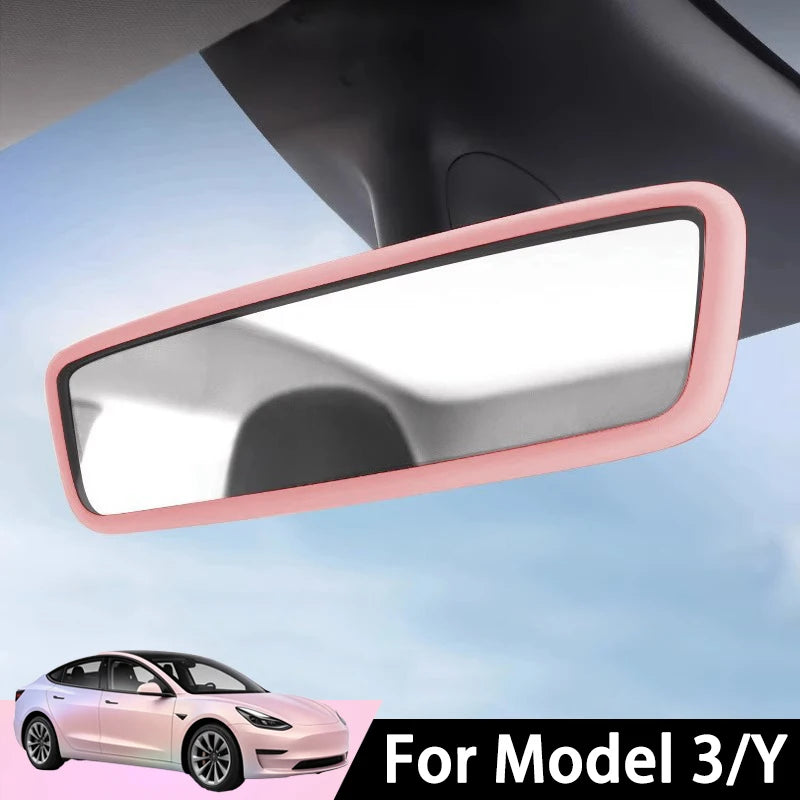 Silicone Rearview Mirror Protector Frame for Tesla Model 3 Y S X Mirror Protector Frame Babs