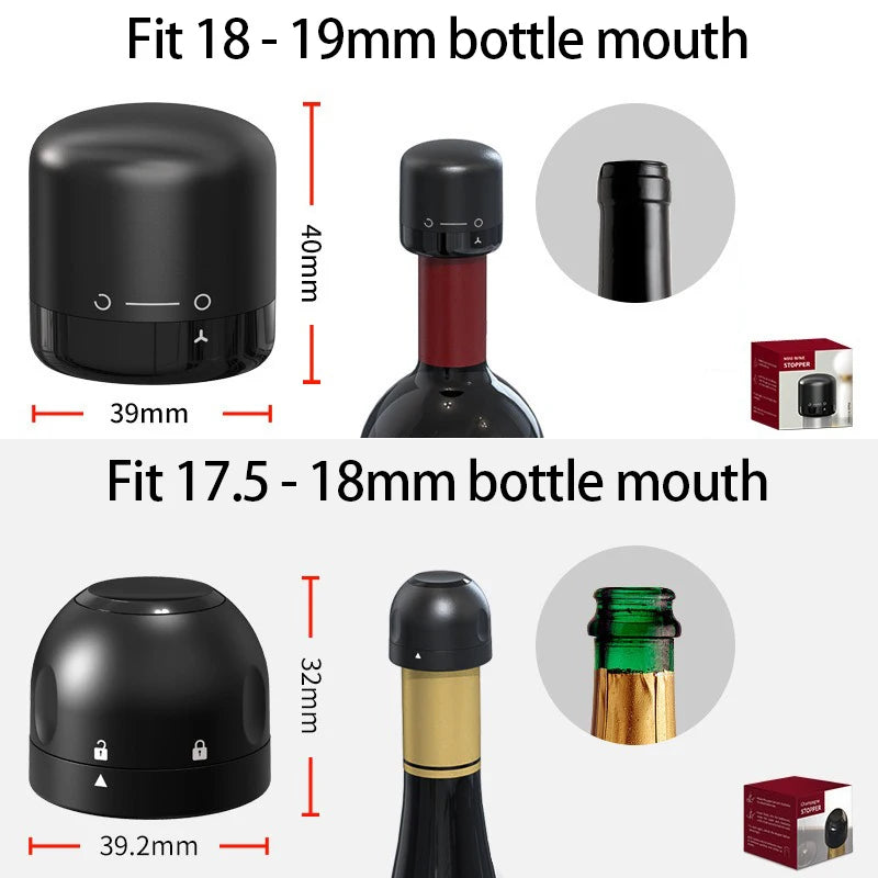 Vacuum Wine & Champagne Bottle Stopper – Eco-Friendly Seal Wine Bottle Stopper Babs