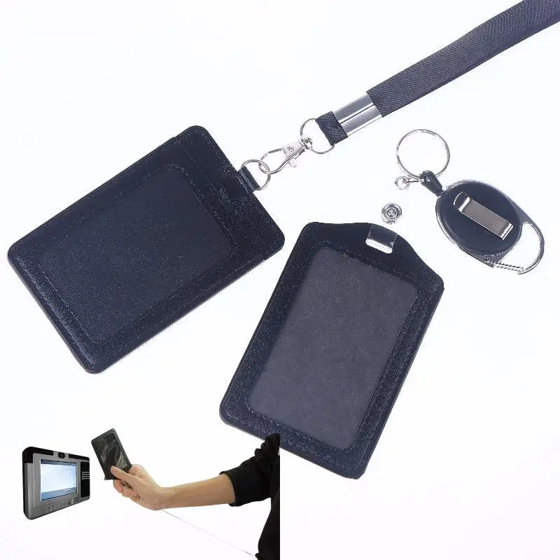 PU ID Card Holder Retractable Reel & Lanyard – 1 or 3 Pack ID Card Holder Babs