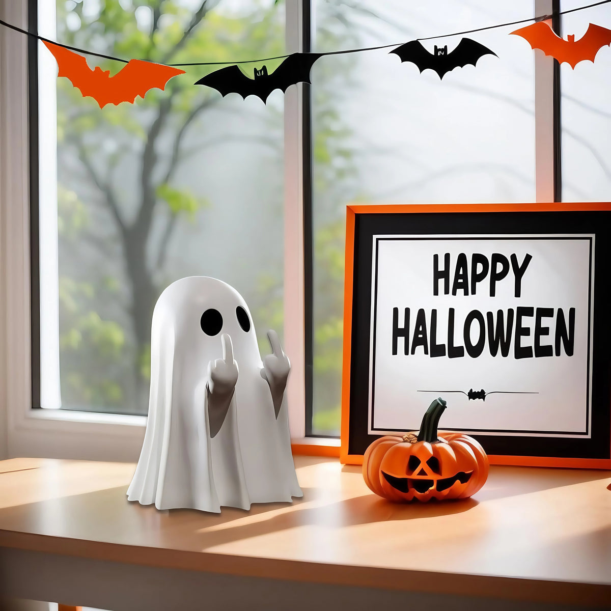 Cute Ghost Statue Halloween Décor Ornament & Holiday Gift Holiday Décor Ornament Babs