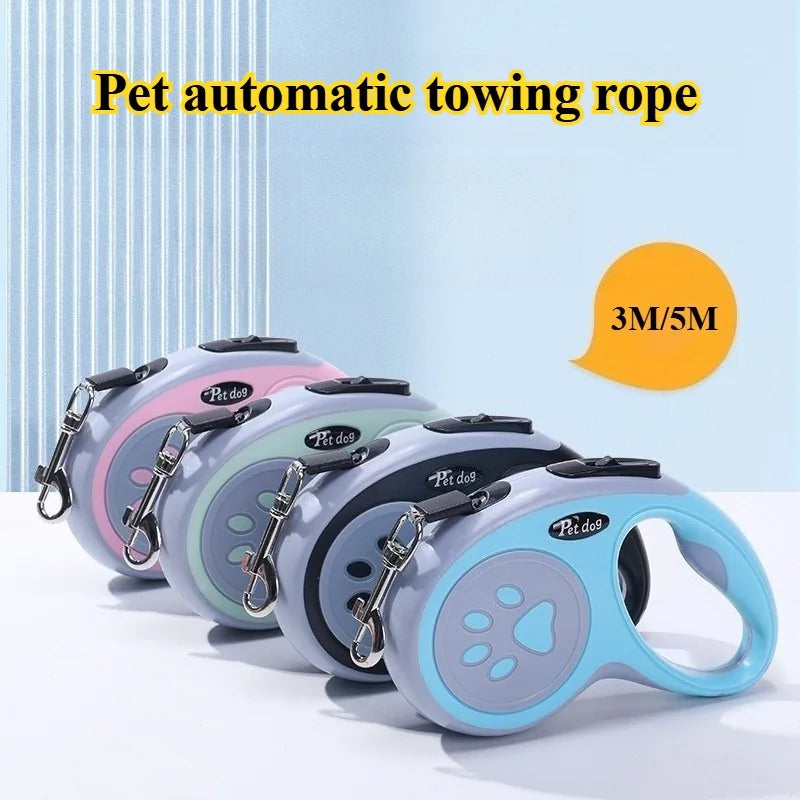 Retractable Dog Leash 3M/5M – Auto Traction Rope for Walks Retractable Dog Leash Babs