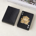 Tear-Resistant Playing Cards – Gold Foil Heart Design & Storage Box Playing Card Deck Babs black