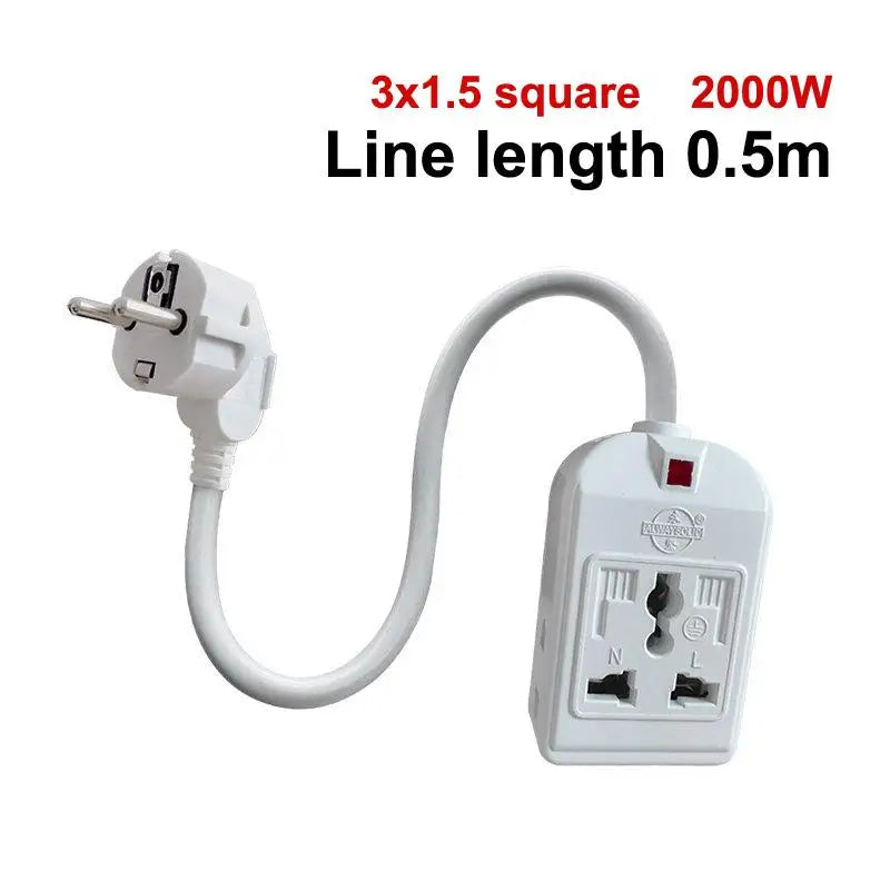 Schuko Power Strip 3-Outlet 7-Hole German Standard Socket Power Strip Socket Babs 50CM