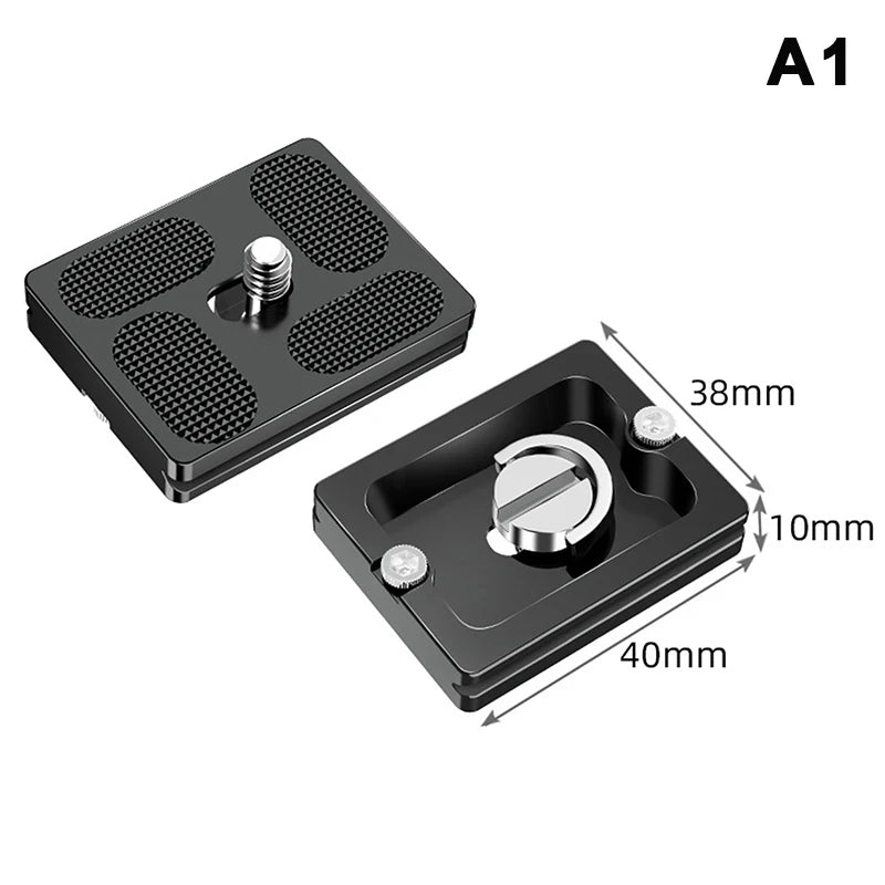Aluminum 1/4" Quick Release Mount Plate for Tripods Camera Mount Plate Babs A1