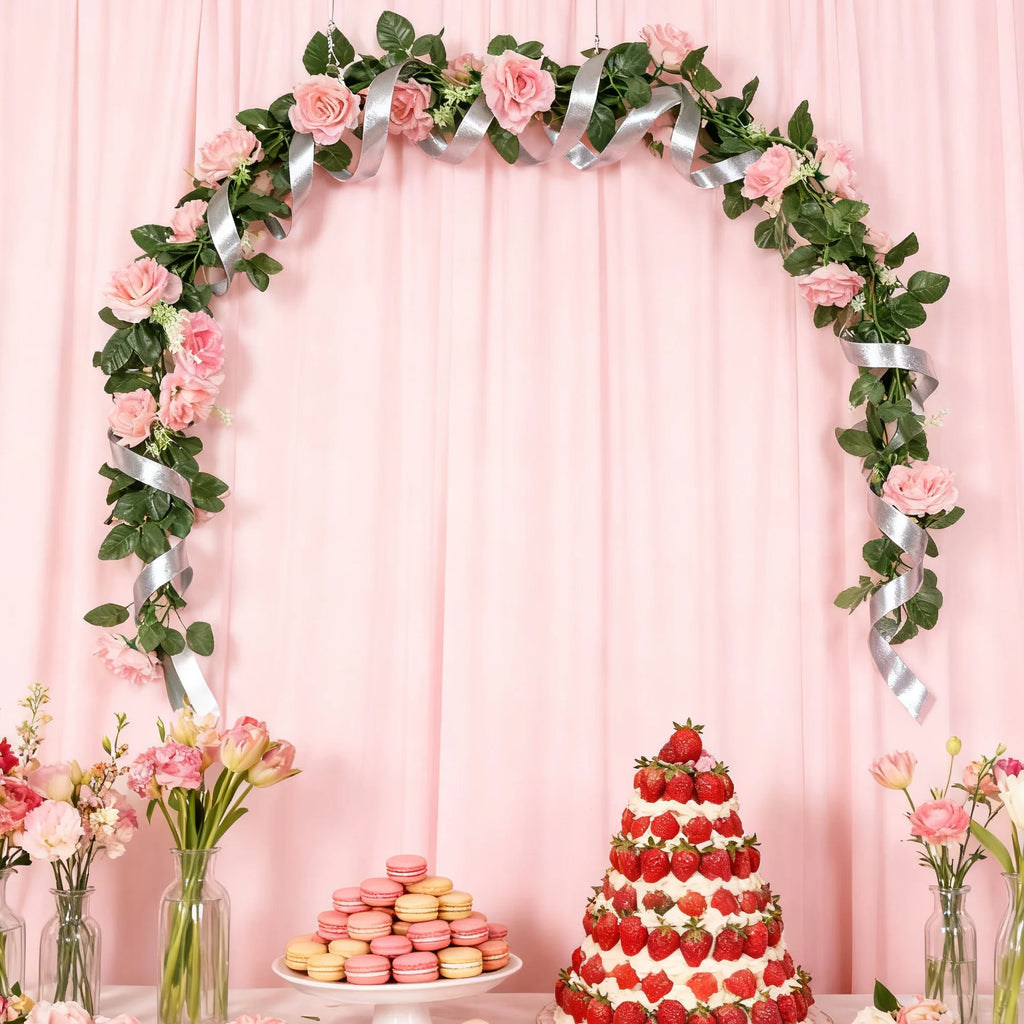 Artificial Rose Vine Garland 220cm – Silk Flower Wall Décor Artificial Flower Garland Babs