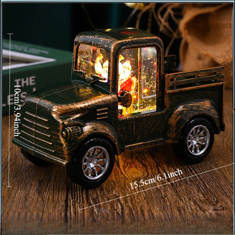 Christmas Snow Globe Truck Light Ornament | Festive Decor Christmas Snow Ornament Babs 1PC B