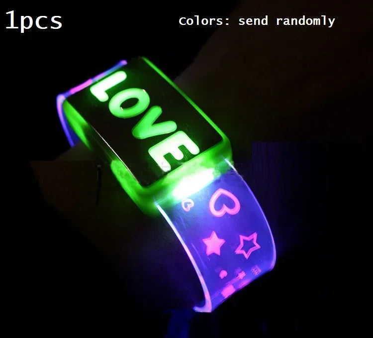 LED Light Up Glow Bracelet Wristband – Party, Halloween & Cosplay LED Glow Wristband Babs 1PCS love