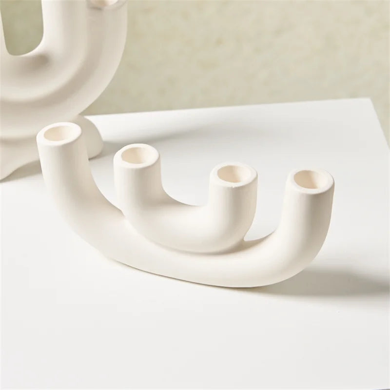 Nordic Ceramic Candelabra Candlestick Holder | Home Décor Ceramic Candle Holder Babs