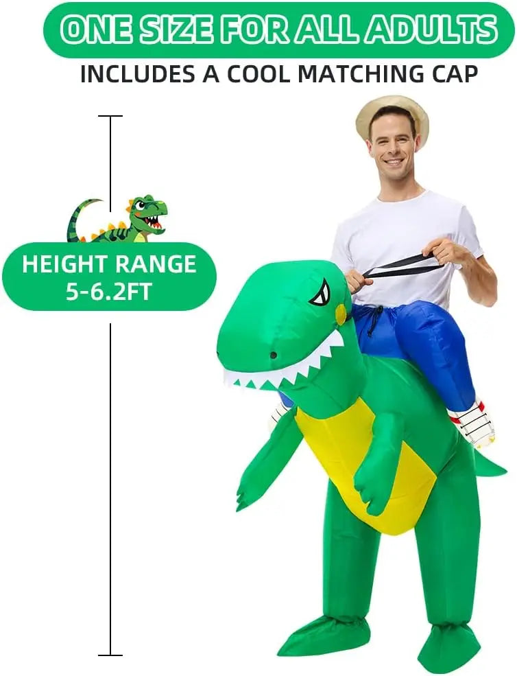 Inflatable T-Rex Dinosaur Costume for Kids & Adults | Halloween Inflatable Costume Babs