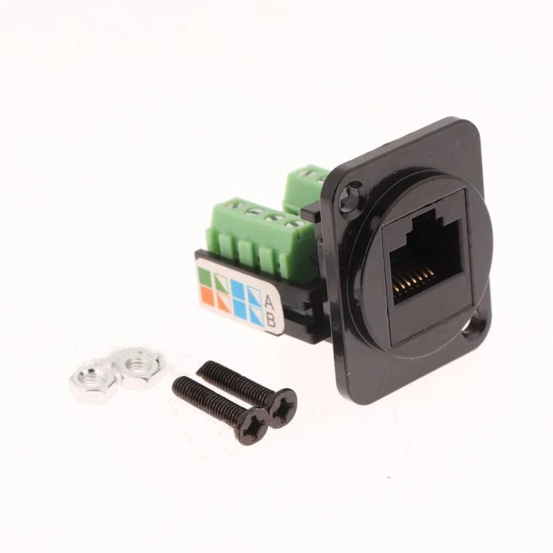 CAT5E RJ45 Shielded Network Module – Solder-Free Connector Network Cable Connector Babs Black