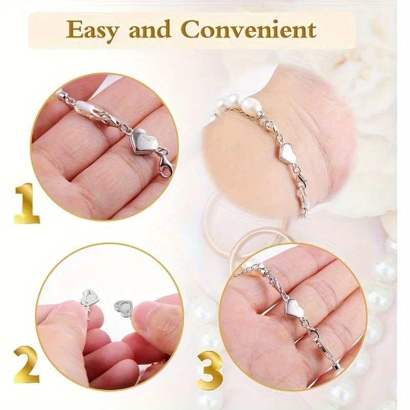 Heart Magnetic Necklace Clasp – Lobster Jewelry Connector Jewelry Clasp Connector Babs
