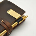 Metal Brass Pen Clip Holder for Notebook & Diary | Vintage Style Pen Clip Holder Babs Brass-Black
