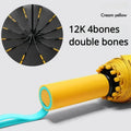 16K Double-Bone Windproof Folding Umbrella – UV Sun & Rain Folding Umbrella Babs yellow-72bones 24K Iron