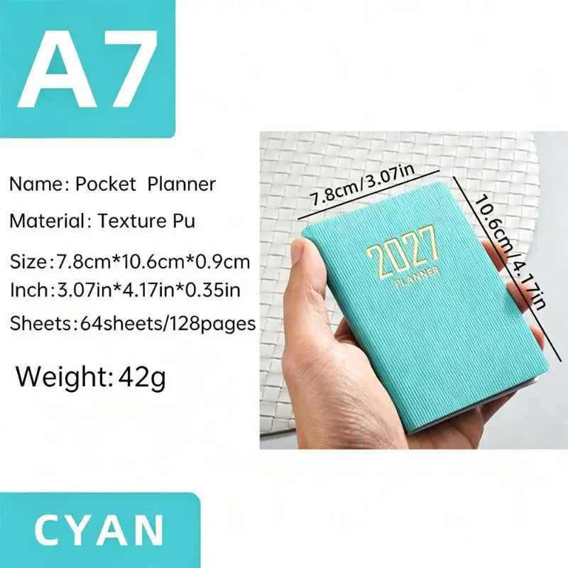 2027 Mini Pocket Planner – Weekly & Monthly Agenda Diary Pocket Planner Babs A4