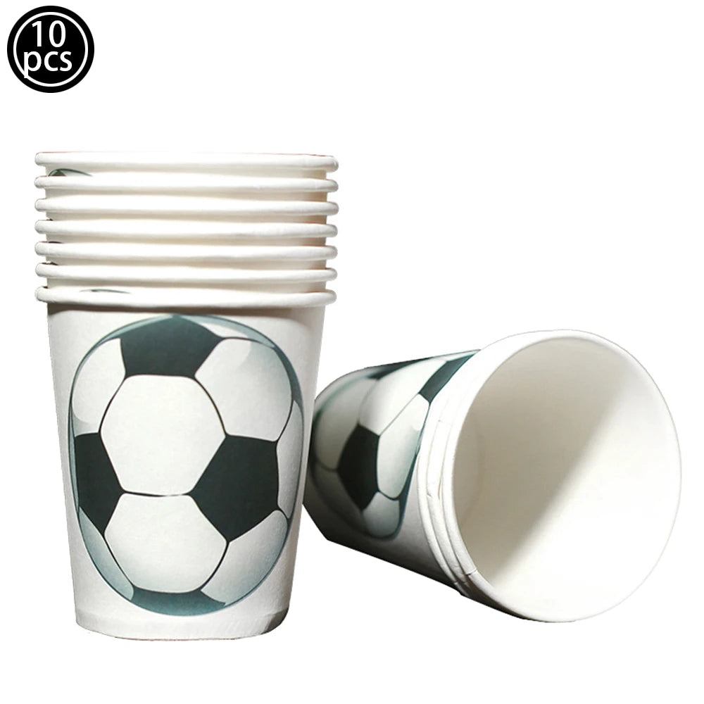Soccer Theme 7th Birthday Party Decorations Set – Balloons & More Party Decoration Set Babs White cup As pictures show