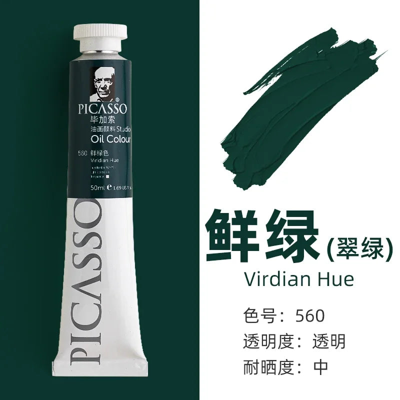 50ml Large Tube Oil Paints – Non-Toxic, Mixable Art Supplies Oil Paint Set Babs 50ml 1