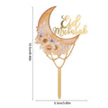 Eid Mubarak Acrylic Cake Topper – Moon Flower DIY Decoration Acrylic Cake Topper Babs C