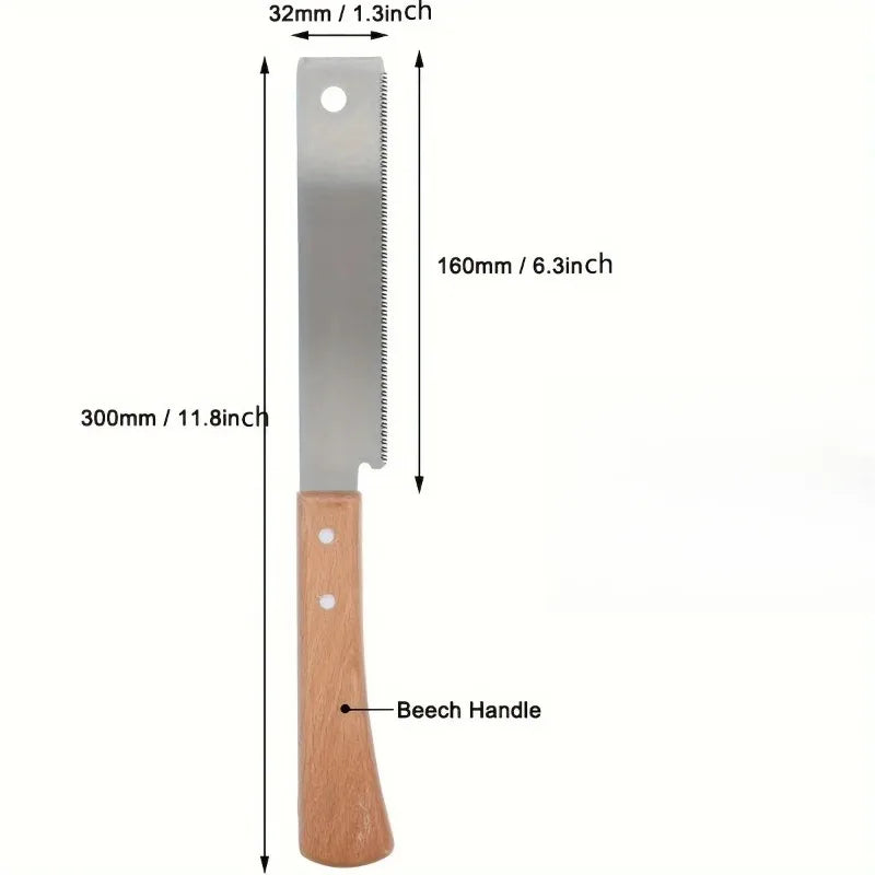 12-Inch Flush Cut Hand Saw – Fine-Tooth Woodworking Pull Saw Woodworking Hand Saw Babs
