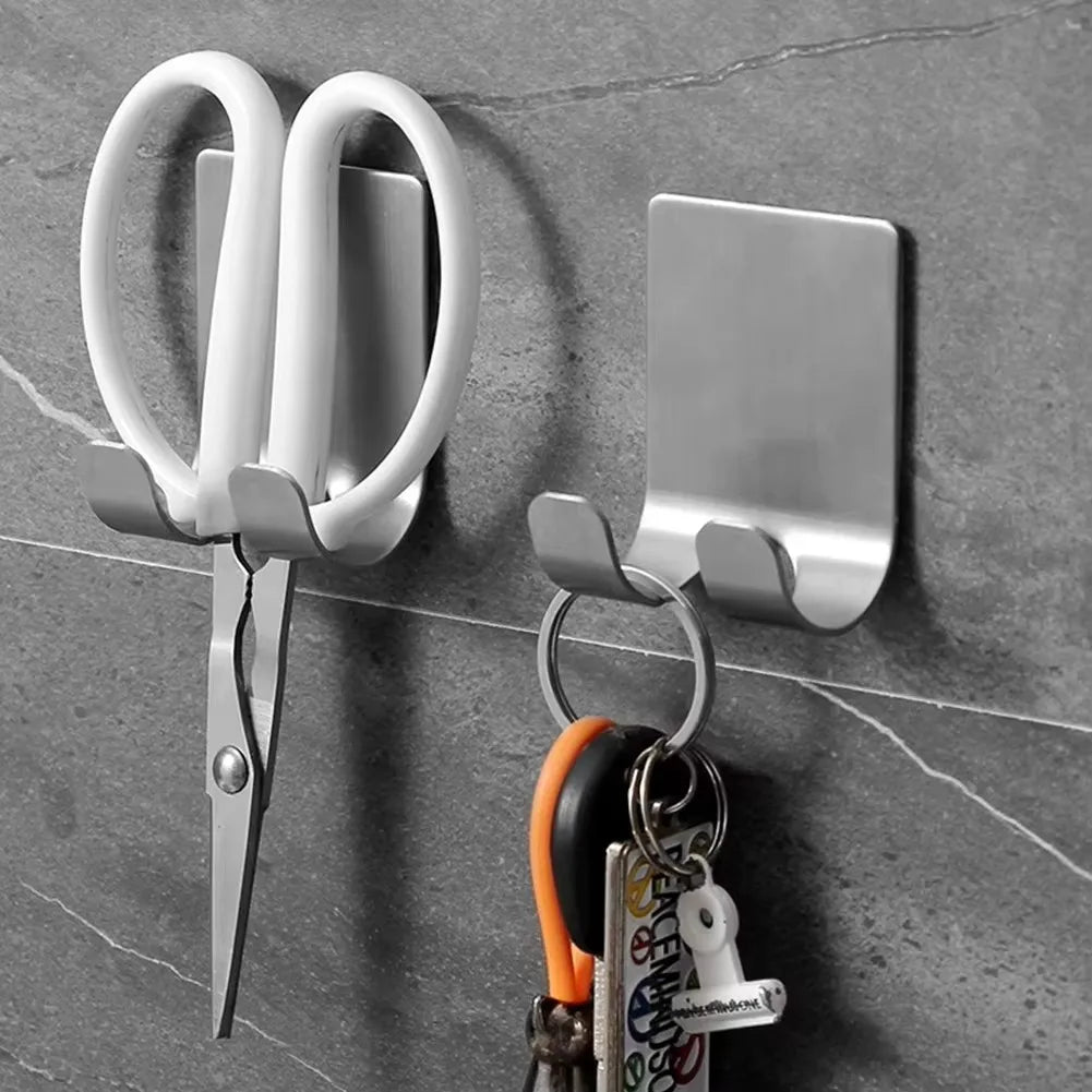 4-Pack Stainless Steel Wall-Mounted Razor Holder | Bathroom Organizer Razor Holder Babs