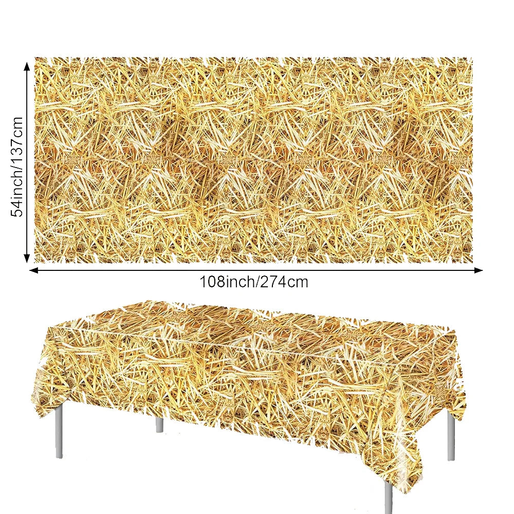Western Cowboy Party Boxes – Hay Bale & Wine Barrel Decor Props