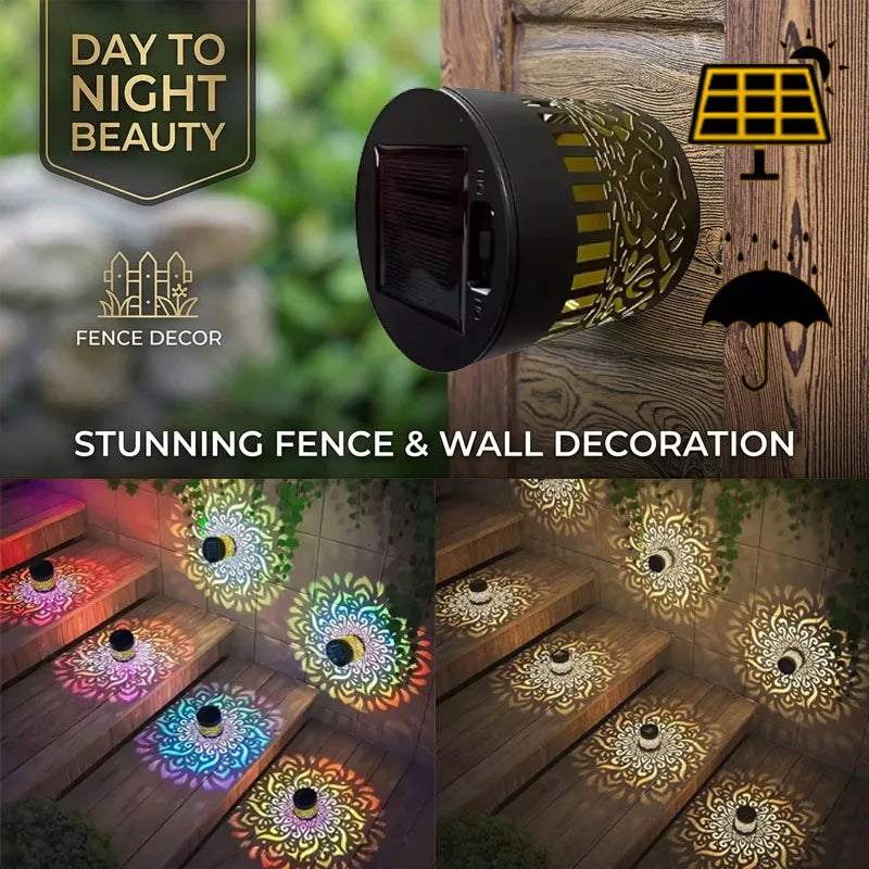 Solar Mandala Sunflower Wall Light – Waterproof Outdoor Garden Lamp Solar Wall Lamp Babs