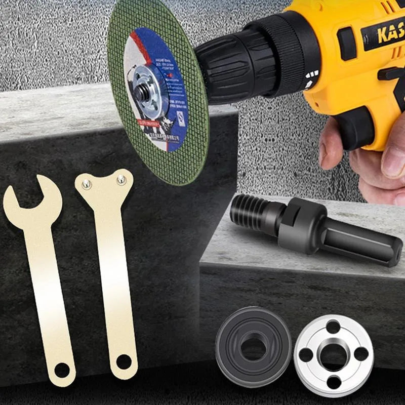 5-Pc 10mm Drill to Angle Grinder Adapter Kit – Cutting & Polishing Grinder Adapter Kit Babs