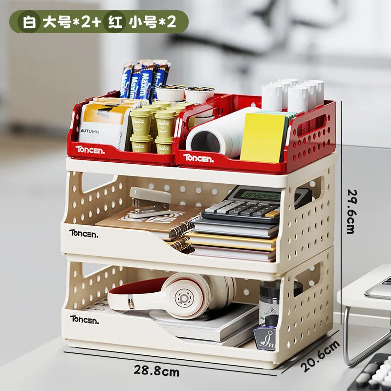 Double Layer Desk Organizer Pegboard Pen Holder Storage Shelf Desk Organizer Babs 9