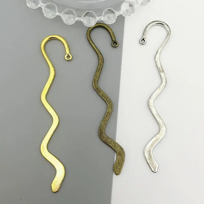 10Pcs Wave Metal Bookmarks – Retro Alloy Reading Accessories Metal Bookmark Set Babs