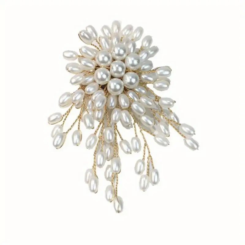 Vintage Pearl Flower Brooch Pin | Wedding Fashion Jewelry Pearl Brooch Pin Babs