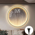 Nordic Large Digital Wall Clock 120cm – Minimalist LED Light Digital Wall Clock Babs Plug-in model 90x90cm